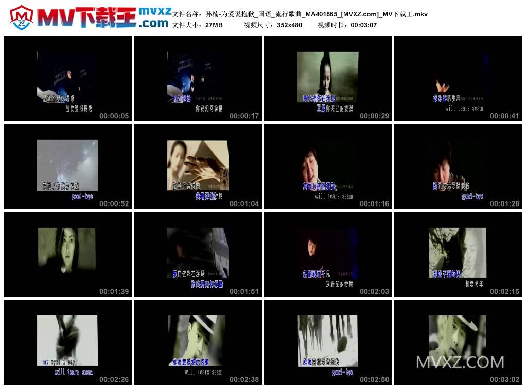 孙楠-为爱说抱歉_国语_流行歌曲_MA401865